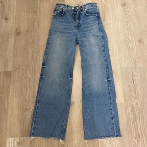 Zara blue wide leg jeans